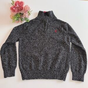 Boys Christmas Sweater Heathered Quarter Zip Sweater Size 8 Boys Chaps Sweater